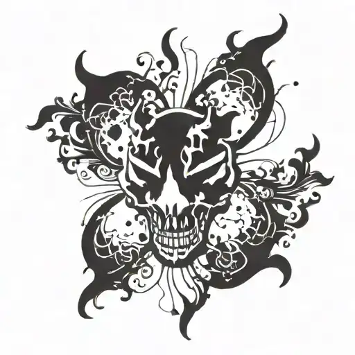 Incorporate A Rorschach Inkblot Design Into A Tattoo Representing Psychoanalysis
