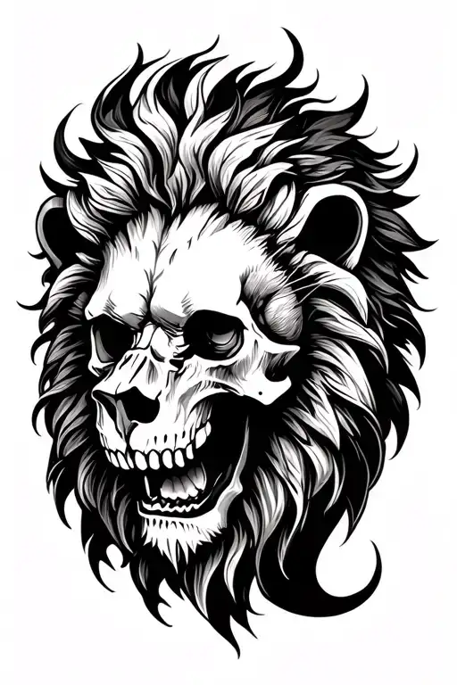 Skull And Lion