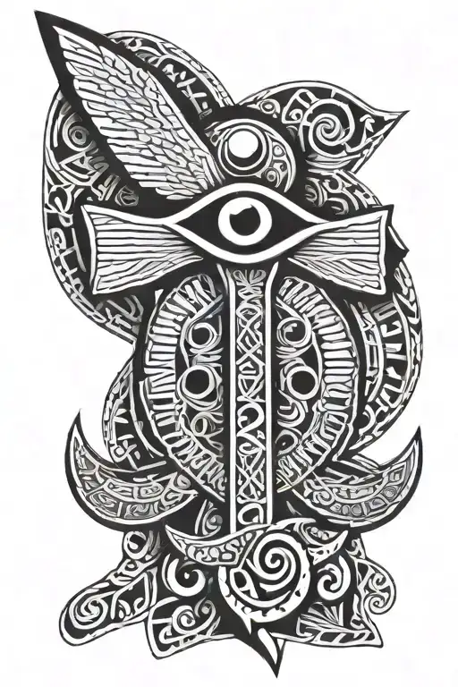 Egyptian Ankh Symbol With Eye