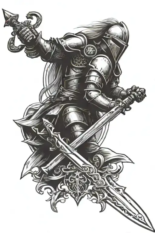 Swords And Medieval Knight