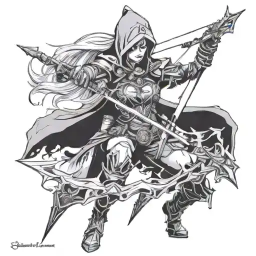 Sylvanas Windrunner Shooting Her Arrow