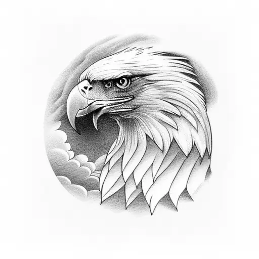 A Majestic Eagle Soaring Through A Stormy Sky