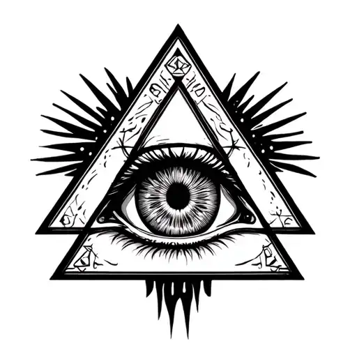 A Triangle With The Eye Of The Illuminati 4K