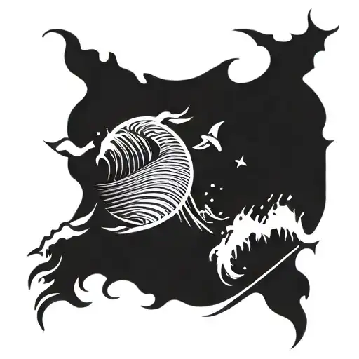 Surf Tattoo Design