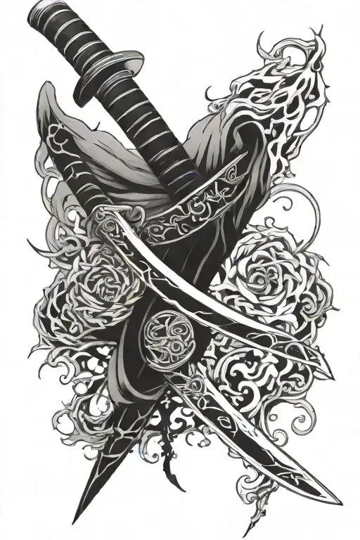 Katana With Splintered Blade