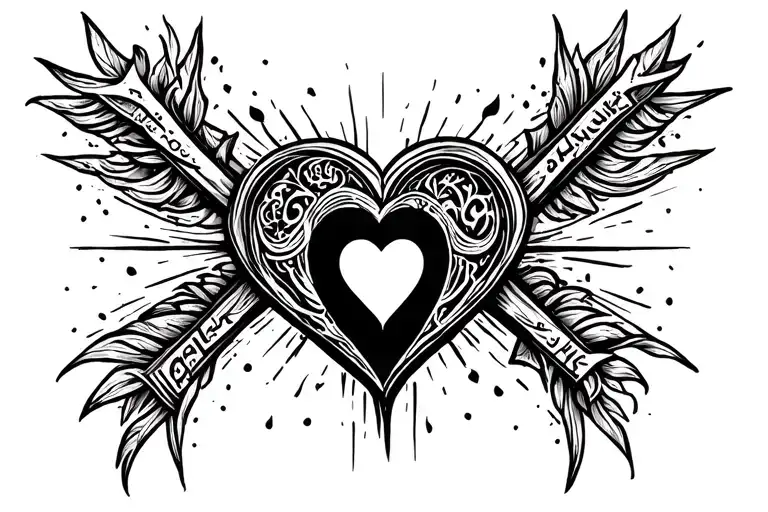 Cross With Heart In It And Live Without Limits In Arabic