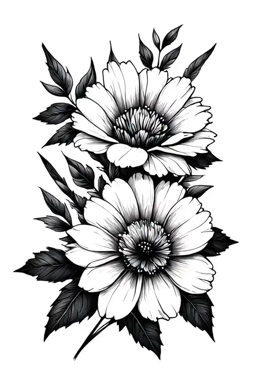 Flowers And Geometric Design Incorporating