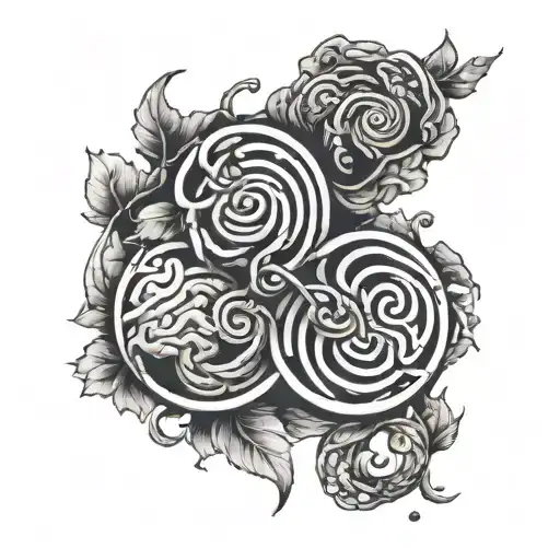 Spiral And Brain Intertwined