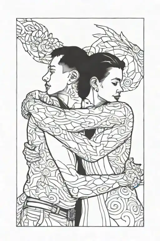 Man And Woman Hugging