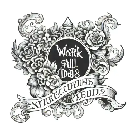 Quote 'Work Conquers All Odds'