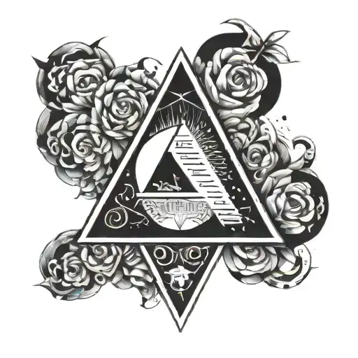 Triangulo Al Reves Y Letra V Incorporated Representing The Client's Love