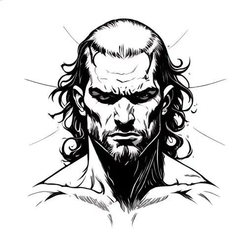 Muscle Man Looking