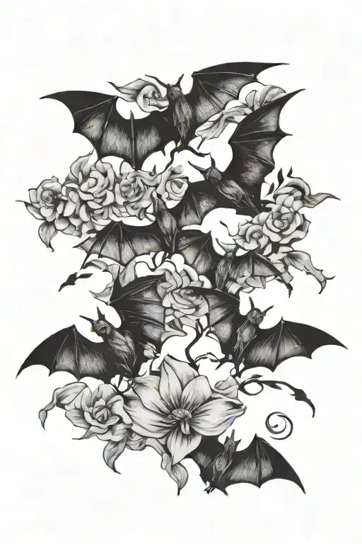 Bats Turning Into Doves Flying
