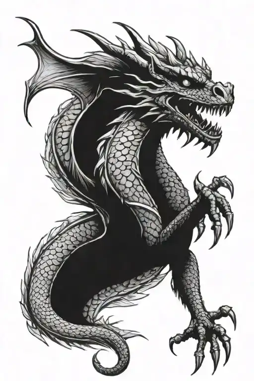 Medival Dragon Realistic Portrait