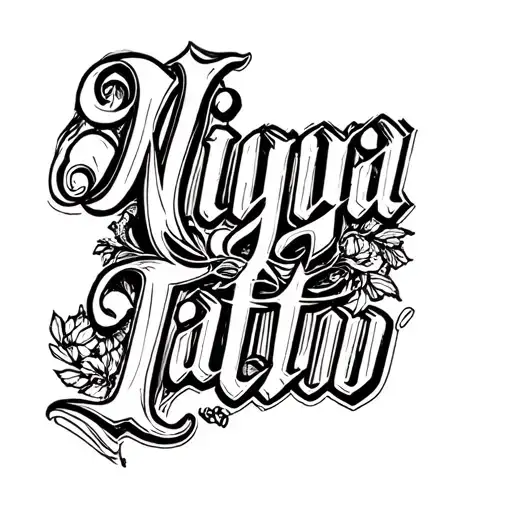 Nigga Tattoo Lettering Style