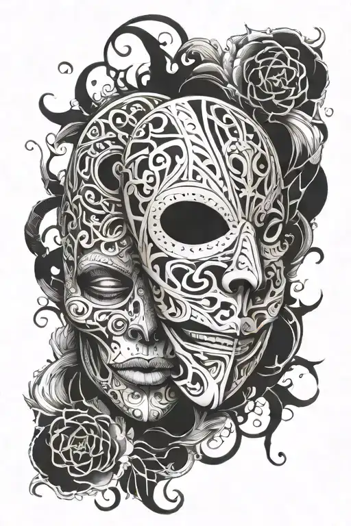 Omni Mask Split In Half Dark Theme