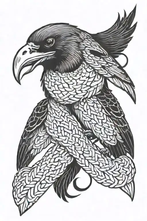 Crow Snake Intertwined