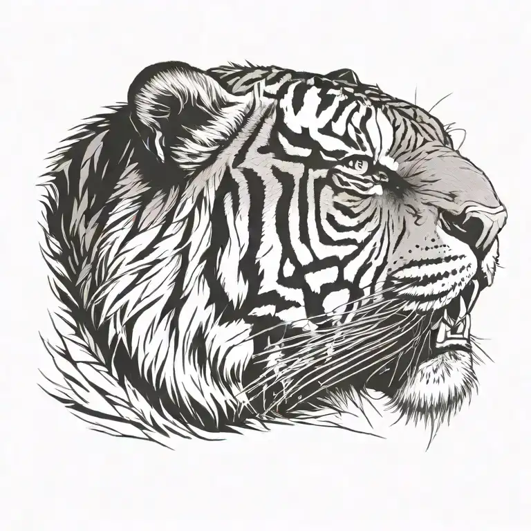 Tiger Head Profile Holding