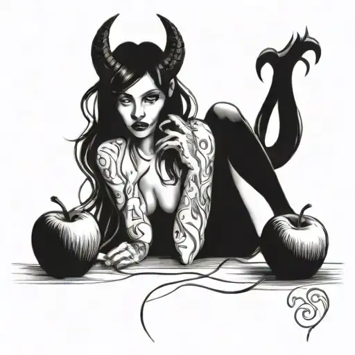 Succubus Eating Apple