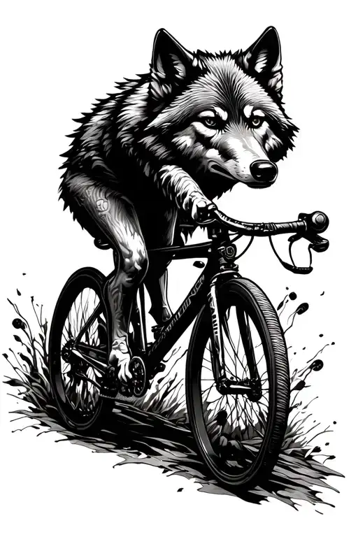 Cycling Wolf Steampunk