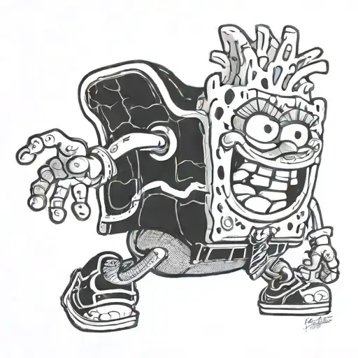 Sponge Bob Muscle Biseps