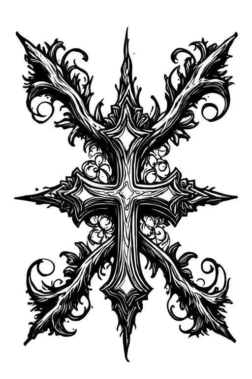 Simple Gothic Small Cross