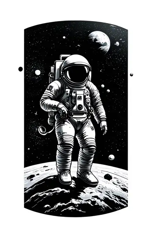 Astronaut Floating In Space