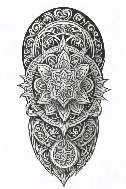 Tattoo Sketch Mandala