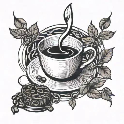 Incorporate Musical Notes And Coffee Beans Intertwined In A Design