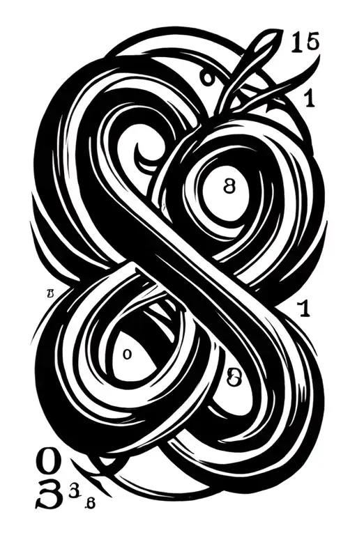 A Simplistic Infinity Sign With Dates In It