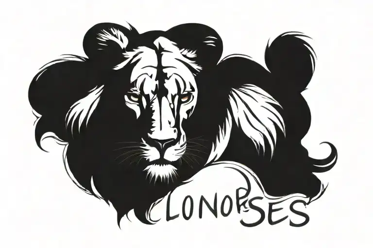 Lioness Written In Italics Along One