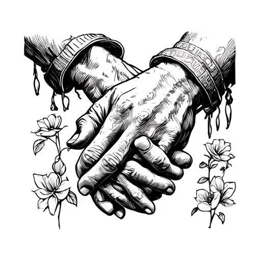 Father Holding Hands