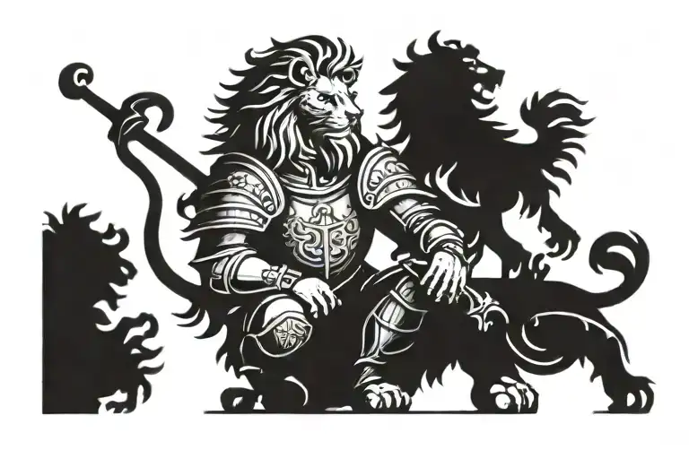 Dutch Lion Polish Knight Kneeling