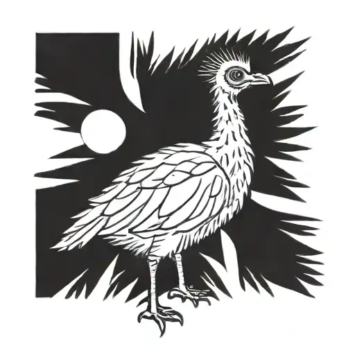 Emu Wearing Nurse Scrubs