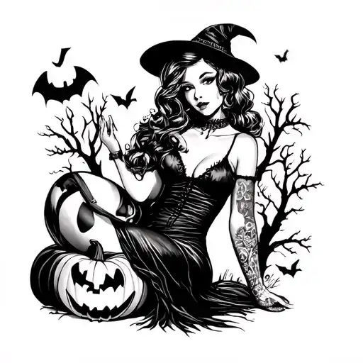 Halloween Pin Up Girl