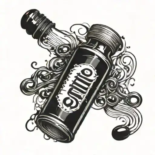 Pill Bottle Pouring Music Notes