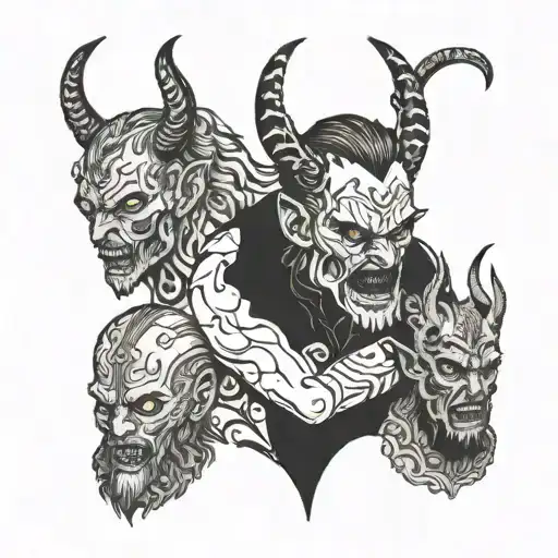 Man And His Demons Behind