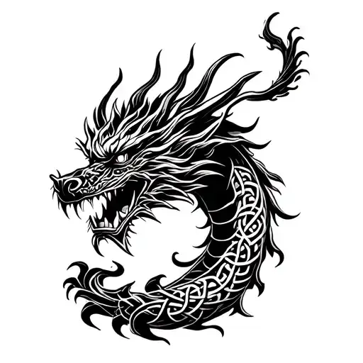 Celtic Japanese Dragon