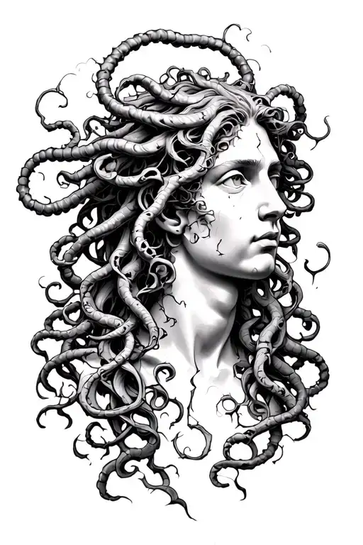 Medusa Bust Cracked