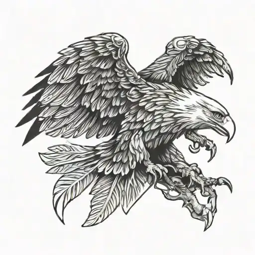 Eagle On Shoulder And Upper Part