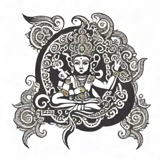 Shani Dev With Mantra Written In Sanskrit