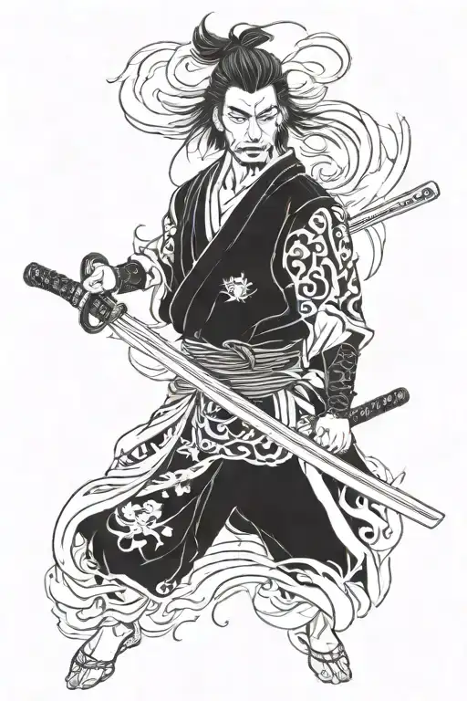 Fore Arm Sleeve Tattoo Featuring Dead Samurai With Katana