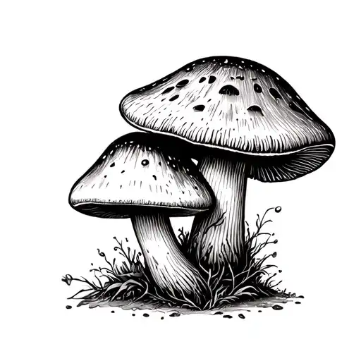 2 Boletus Together Symbolizing 2 Parents Died