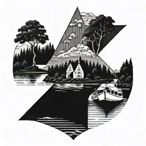 3 Angles In A River Scene