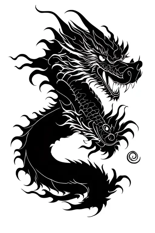 Chinese Dragon With A Hint Of Cybercigillism