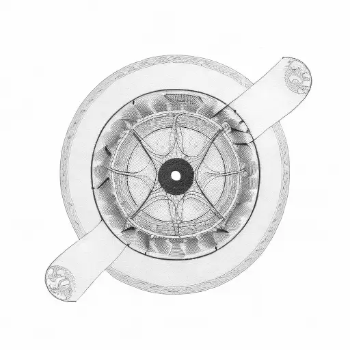 A Road Bike Wheel Intertwined With Guitar Strings