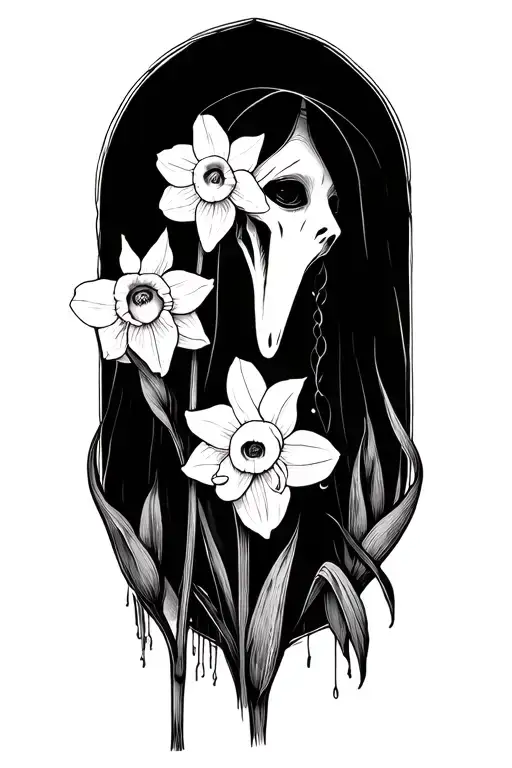 Mari Lwyd Daffodils In Veil