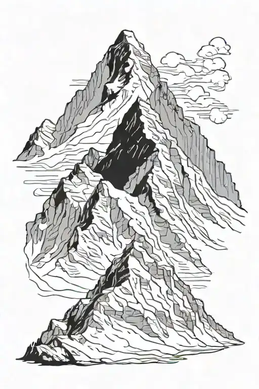 Realistic Mount Everest With People On It