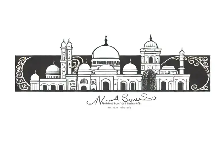 Mosque And Muslim Praying