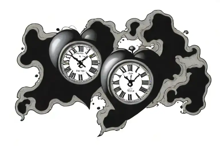 Clock Bandage Stone Heart